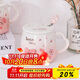 貝瑟斯馬克杯 陶瓷杯喝水杯子咖啡杯櫻花浮雕泡茶杯帶蓋辦公家用水杯子