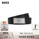 BOSS博斯【禮物】男士2025年新款徽標圖案牌扣粒面牛皮革腰帶 001-黑色 125cm