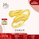 周生生足金愛(ài)情密語(yǔ)系列羽毛黃金戒指 89738R計價(jià) 11圈3.4克