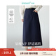 茵曼（INMAN）復(fù)古通勤開(kāi)叉半身裙女2025夏季百搭舒適全棉中長(zhǎng)A字裙子 深藍(lán)色 -18518172 M