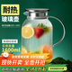 青蘋果耐熱玻璃涼水壺1.6L 可明火直燒冷水壺花茶壺泡茶圍爐煮茶壺