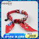 puppytie狗狗遛狗項(xiàng)圈頸圈脖圈絲巾中型小型犬泰迪寵物飾品用品 紅 S-小型1.5*27-34.5cm
