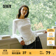 森馬（Semir）長(cháng)袖T恤女純色木耳邊氣質(zhì)緊身冬2025新款荷葉邊上衣簡(jiǎn)約甜美 白色調00311 L