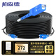 柏森德 室外單模鎧裝成品光纜 200米 4芯SC電信級(jí)兩芯光纖跳線入戶(hù)光纖戶(hù)外架空免熔接 BSD-4X8T-SC200
