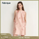 Fabrique桑蠶絲羊毛珠飾花朵無袖連衣裙2025夏季新品 粉色 S