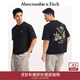 Abercrombie & Fitch男裝女裝情侶裝25夏季度假風棉質(zhì)印花圓領(lǐng)短袖T恤123-5053 黑色 S (175/92A)
