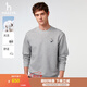 哈吉斯（HAZZYS）男裝 春季戶外休閑男上衣【PHIZ系列】圓領(lǐng)卡通狗衛(wèi)衣男 灰色GE XL （180/100A 50）