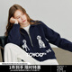 初語(yǔ)毛衣女2025秋季新款開(kāi)衫外套斑點(diǎn)犬提花減齡藏青色復古針織衫 藏青預售10-11 L