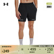 安德瑪（UNDERARMOUR）Project Rock強(qiáng)森Ultimate男子5英寸訓(xùn)練運(yùn)動短褲1384217 黑色001 L