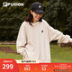 FILA FUSION斐樂(lè )潮牌情侶款套頭衛衣秋簡(jiǎn)約寬松針織上衣可選加絨 藊豆灰-BG M