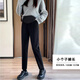 親智（QINZHI）孕婦褲子秋冬外穿小個子大碼孕婦煙管褲春秋款外穿孕晚期不勒肚子 黑色小個子款 L