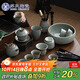 蘇氏陶瓷（SUSHI CERAMICS）哥窯功夫茶具陶瓷泡茶壺三才蓋碗茶杯茶洗六君子大套組禮盒裝