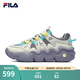 斐樂(lè )（FILA）官方女子籃球鞋低幫運動(dòng)鞋潮流休閑鞋女老爹鞋 白蘆筍/神秘灰-WF 36.5