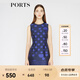 PORTS寶姿  新品女裝甜美無袖圓領(lǐng)波點連衣裙SA8D084FFQ044 藏青底藍點 L (8)