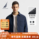 諾帝卡（NAUTICA）【單件直降】秋冬新款防輕潑水襯衫領(lǐng)內(nèi)充80鴨絨羽絨服JE4452 藏青4NV L