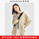 佐丹奴外套女新款戶外運(yùn)動(dòng)夾克可束腰大貼袋網(wǎng)里連帽風(fēng)衣13374844 98燕麥卡其 M