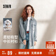 森馬（Semir）森柔牛仔|牛仔襯衫女中長(cháng)款秋oversize長(cháng)袖襯衣街頭103524105003