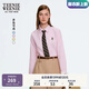 Teenie Weenie小熊女裝襯衫2025秋新款活力多巴胺清新基礎翻領(lǐng)襯衣 淺粉色 M