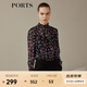 PORTS寶姿 新品女裝復(fù)古小立領(lǐng)長袖襯衫LN9B010JPS019 黑色印花 XS (2)