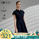 G2000【配送腰帶/多面彈性/商場(chǎng)同款】女裝2025春夏氣質(zhì)連衣裙G2 贈腰帶-深海軍藍36寸 L （38）