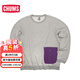 CHUMS洽洽鳥(niǎo) 時(shí)尚戶(hù)外男加絨休閑棉質(zhì)圓領(lǐng)衛衣CH00-1346 淺灰色/G005 S