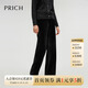 PRICH簡約寬松休閑褲闊腿褲冬季新款設(shè)計感保暖顯瘦長褲子女 19黑色 L 165