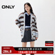 ONLY2025秋季新款減齡學(xué)院風(fēng)V領(lǐng)寬松條紋開(kāi)衫針織衫女|12533B011 G03 中花灰色 L