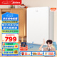 美的（Midea）116升小冰箱復古單門(mén)雙溫冷藏冷凍冰吧立柜客廳辦公室租房宿舍美妝家用辦公小型迷你冰箱BCD-116M