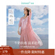 茵曼（INMAN）萊賽爾絲光連衣裙2025夏女裝新款U領(lǐng)氣質(zhì)小個(gè)子顯瘦長(cháng)裙子 洛可可粉 S