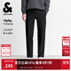 杰克·瓊斯（JACK&JONES）25年男裝秋冬褲子男直筒零壓褲加絨長(cháng)褲商務(wù)休閑褲免燙易打理男褲 黑色037 四季款 36 185