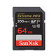 閃迪（SanDisk）sd卡高速相機內存卡256g行車(chē)記錄儀64g監控4k富士?jì)Υ婵ㄋ髂峒涯?28g 64G黑卡V30 200MB/s【4K高清】