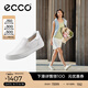 愛(ài)步（ECCO）休閑鞋女鞋 25年夏季牛皮休閑板鞋一腳蹬小白鞋 柔酷 470853 白色47085361146 37 (235mm)
