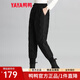 鴨鴨羽絨褲女外穿女士冬季新款女款加厚棉褲小腳褲時(shí)尚休閑顯瘦褲子X(jué)Y 黑色 2XL 175
