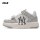 MLB男女同款滑板學(xué)長(cháng)鞋新款潮流時(shí)尚板鞋百搭休閑鞋3ASXCDN3N 灰色/50GRS 37.5 (235mm)