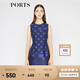 PORTS寶姿  新品女裝甜美無袖圓領(lǐng)波點連衣裙SA8D084FFQ044 藏青底藍點 M (6)