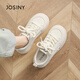 卓詩(shī)尼厚底小白鞋女2026夏春季新款白色大頭面包鞋增高丑萌休閑板鞋 米白色 增高又柔軟 37 加購收藏 優(yōu)先發(fā)貨