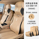 騰安達適用華為AITO問(wèn)界M7/M9/M5/M8頭枕腰靠汽車(chē)座椅護頸枕汽車(chē)用品 【主副駕套裝】頭枕+腰靠 琥珀棕4件套