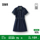 森馬（Semir）森柔牛仔|商場同款牛仔連衣裙女工裝風(fēng)2025新款夏季收腰短裙 牛仔深藍(lán)88301 S