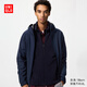 優(yōu)衣庫男裝BLOCKTECH連帽外套3D CUT戶(hù)外機能防風(fēng)透氣478229 69 藏青色 M /170/92A