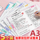 離草5個(gè)裝/a3試卷夾初中生大容量試卷收納袋文件夾卷子收納夾雙拉桿整理神器 彩色