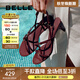 百麗（Belle）華爾茲優(yōu)雅一字帶涼鞋女商場(chǎng)款真皮綁帶高跟鞋3WS33BL5 酒紅色 36 (230mm)