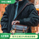 攝侶富士xt50xs20相機(jī)包索尼zve10a7c2尼康z30zf微單佳能R50r6單肩斜跨包徠卡dlux8復(fù)古攝影包收納配件 咖色皮蓋頭綠色復(fù)古包-小號（送進(jìn)口空氣墊肩）