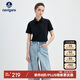 Navigare意大利小帆船女士純色翻領(lǐng)T恤短袖保羅polo衫2325525528 黑  XL 