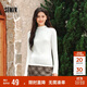 森馬（Semir）長(cháng)袖T恤女半高領(lǐng)吸濕發(fā)熱抗菌2024冬緊身抓絨打底衫109724101001