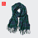 優(yōu)衣庫男裝女裝HEATTECH圍巾格子圍脖學(xué)院風(fēng)保暖25秋冬新款478313 55 青綠色 均碼 (180 × 50 cm)