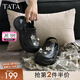 他她（TATA）黑色包頭拖鞋女厚底洞洞鞋女外穿半拖涼鞋2025秋7H801BH5 黑色 39-40
