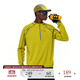 FPA半拉鏈速干運動(dòng)t恤男 春秋季潮流半高領(lǐng)寬松情侶裝撞色明線(xiàn)長(cháng)袖 芥末黃色 M