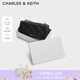 CHARLES&KEITH質(zhì)感菱格鏈條小方錢包女包包女包生日禮物七夕禮物CK6-10680924 Black黑色 XS