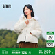 森馬（Semir）羽絨服女短款大毛領(lǐng)連帽甜美風(fēng)外套2024冬新款防水防風(fēng)寬松面包服 奶白10501 S