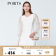 PORTS寶姿商場(chǎng)同款春夏新品女裝歐根紗拼接袖連衣裙 米白 S